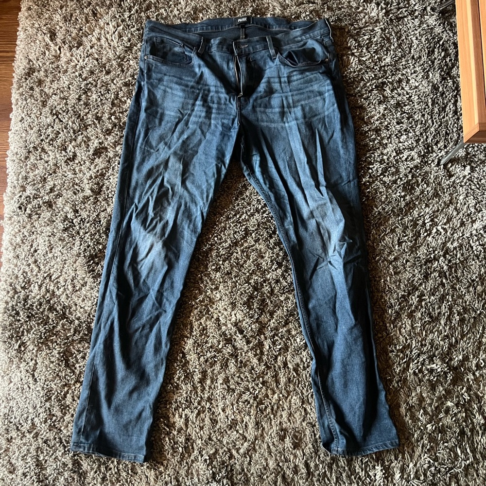 Three pairs of Paige skinny Jeans. They’re all 38x32